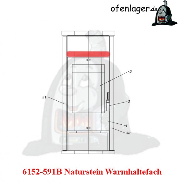6152-591B Naturstein/Warmhaltefach
