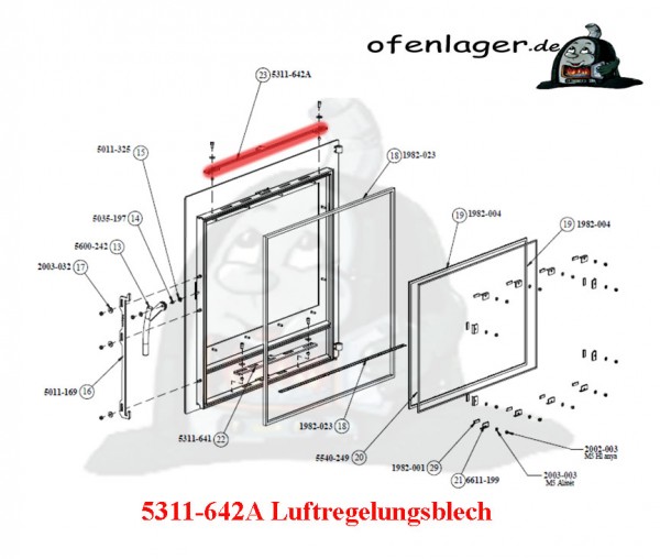 5311-642A Luftreglungsblech