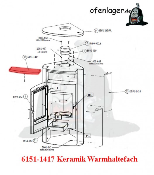 6151-1417 Keramik Warmhaltefach