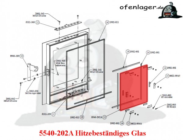 5540-202A Hitzebeständiges Glas