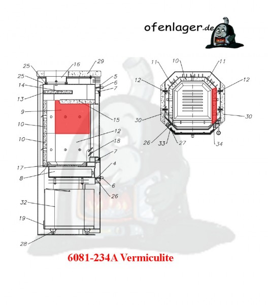 6081-234A Vermiculite / 1 Stück