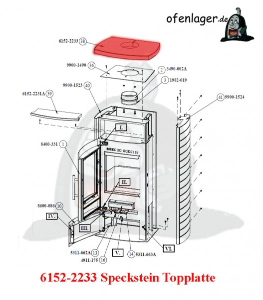 6152-2233 Topplatte