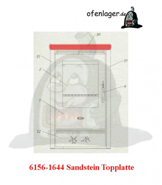 6156-1644 Sandstein Topplatte