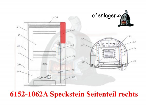 6152-1062A Speckstein/Seitenteil