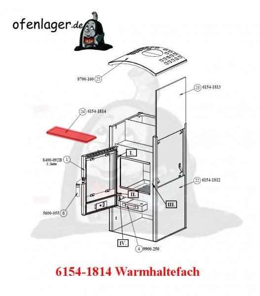 6154-1814 Warmhaltefach